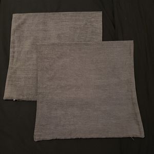 Restoration Hardware Italian Faille Pillow Covers, 20” Graphite, set of 2